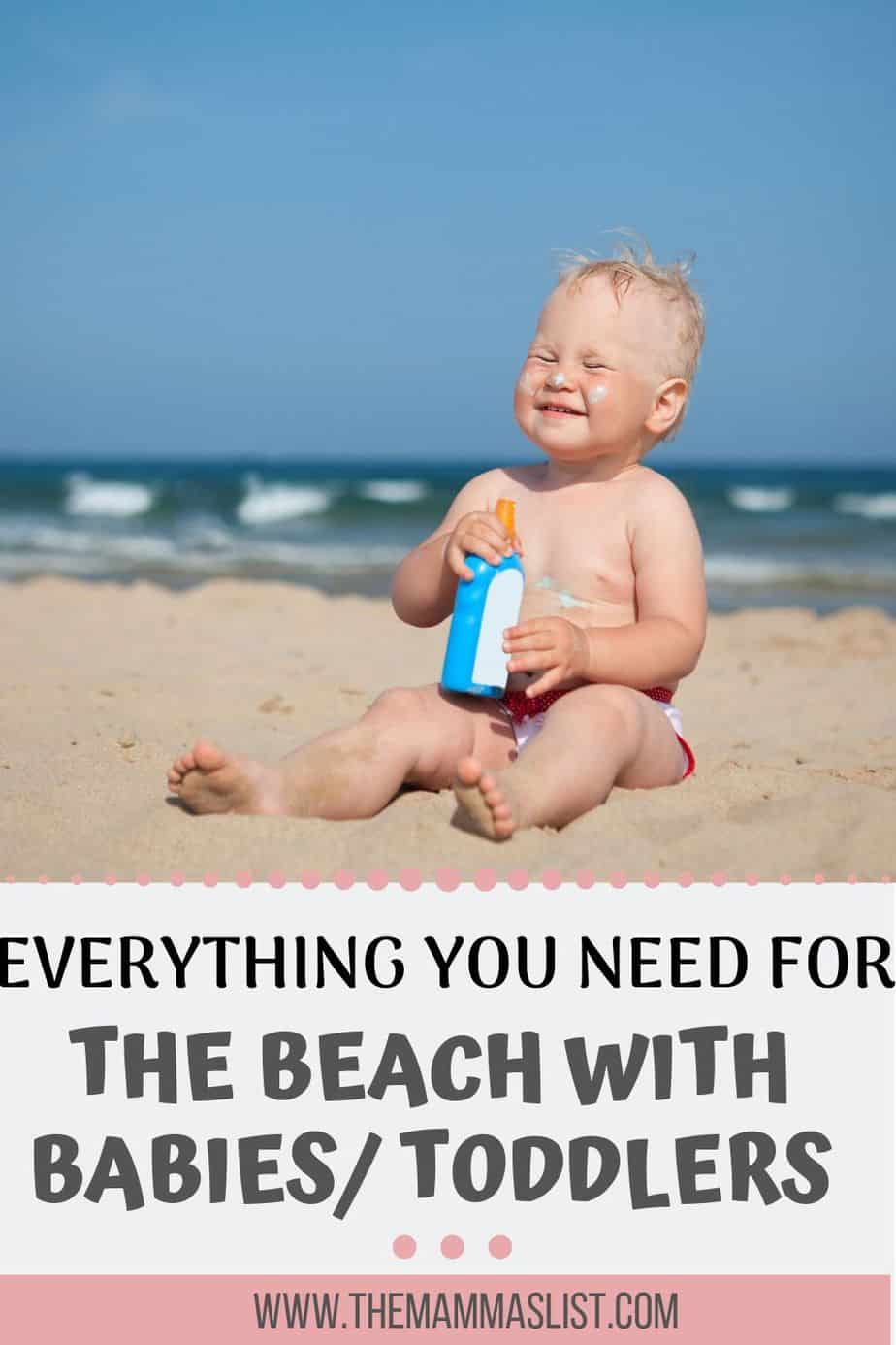 All the things you need for a great beach vacation with a baby or toddler. What to pack for a fun trip including sun protection, toys, beach tents, and how to prep for a family beach vacation.